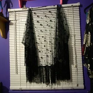 SHEIN star fringe kimono